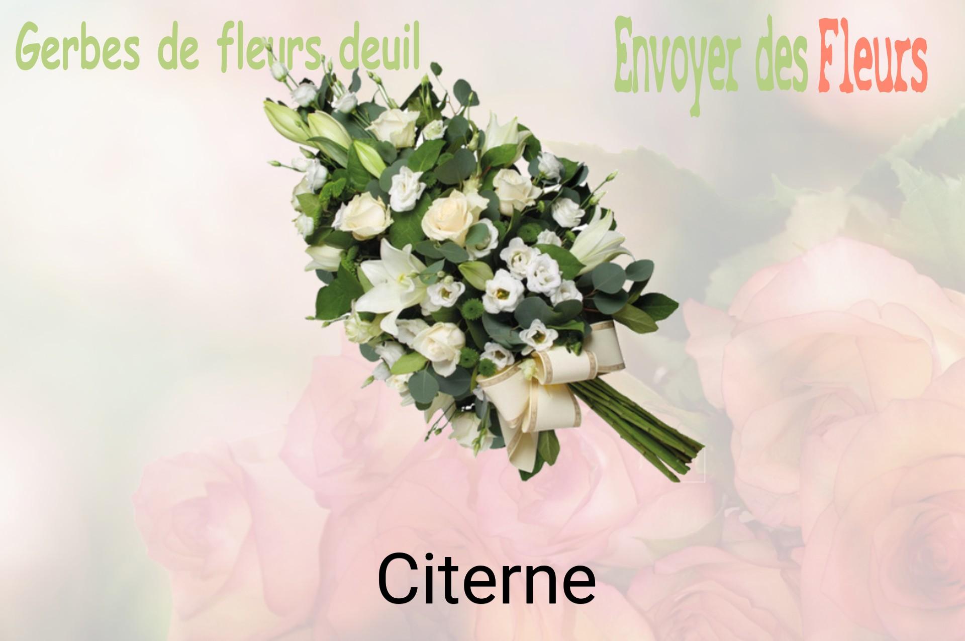 Gerbe de fleurs de deuil livrée à Citerne